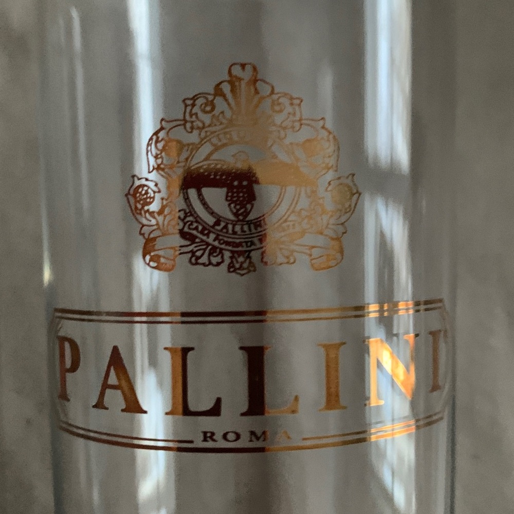 PALLINI High Ball Cocktail Glasses with Gold Design  Set/2 - VINTAGE - Picture 4 of 13